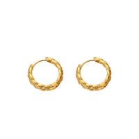 Brass Huggie Hoop Earring, real gold plated, fashion jewelry & for woman, Crystal Gold 