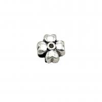 Perles intercalaires en alliage de zinc, Trèfle à quatre feuilles, Plaqué de couleur d'argent, Vintage & DIY Environ Vendu par sac