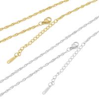 Stainless Steel Oval Chain, 304 Stainless Steel, with 1.97inch extender chain, plated, fashion jewelry & DIY & for woman 2.2mm Approx 17.72 Inch 