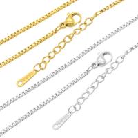 Stainless Steel Chain Jewelry, 304 Stainless Steel, with 1.97inch extender chain, plated, fashion jewelry & DIY & for woman 1.5mm Approx 17.72 Inch 