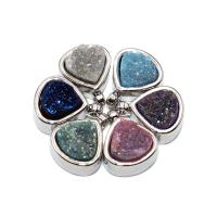 Pendentifs quartz naturel, alliage de zinc, avec Cristal naturel, larme, bijoux de mode & unisexe, plus de couleurs à choisir Vendu par PC