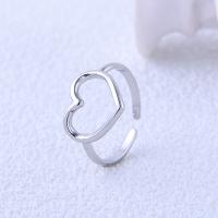 Stainless Steel Finger Ring, 304 Stainless Steel, Heart, plated, fashion jewelry & for woman 