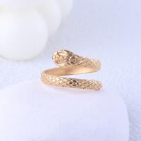 Stainless Steel Finger Ring, 304 Stainless Steel, Snake, plated, fashion jewelry & for woman 