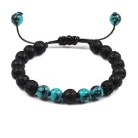 Gemstone Bracelets, with Wax Cord, anoint, Adjustable & Unisex, 8mm Approx 6.69-11.02 Inch 