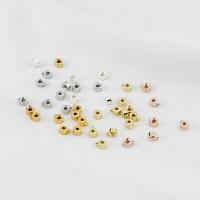 perla de cobre, metal, chapado, Bricolaje, más colores para la opción, 3.2x2.5mm, agujero:aproximado 0.8mm, 10PCs/Bolsa, Vendido por Bolsa