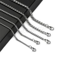 Collar de cadena de acero inoxidable, acero inoxidable 304, pulido, longitud diferente para la opción & Bricolaje, color original, 3mm, Vendido por UD