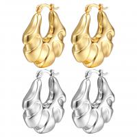 Stainless Steel Leverback Earring, 304 Stainless Steel, Vacuum Ion Plating, for woman & hollow 