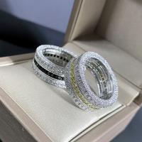 Латунное кольцо с стразами, Латунь, покрытый платиной, различные материалы для выбора & разный размер для выбора & Мужский & со стразами, размер:6-10, продается PC