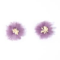 Modische und Kreative Schmuck Ohrring, Spitze, Blume, Modeschmuck & für Frau, violett, 42mm, verkauft von Paar