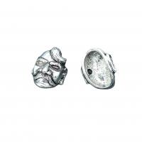 Perles intercalaires en alliage de zinc, Masque, Plaqué de couleur d'argent, Vintage & DIY Environ Vendu par sac