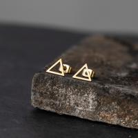 Zinc Alloy Stud Earring, Triangle, plated, fashion jewelry & for woman 