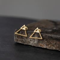 Zinc Alloy Stud Earring, Triangle, plated, fashion jewelry & for woman 
