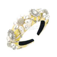 Hair Bands, Cloth, with Plastic Pearl, for woman & with rhinestone 