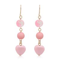 Resin Drop Earring, fashion jewelry, pink 
