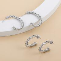 Zinc Alloy Stud Earring, Stud Earring, plated, fashion jewelry, silver color 30cm 