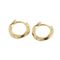Brass Huggie Hoop Earring, plated, for woman & hollow 