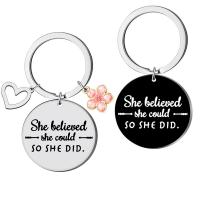Stainless Steel Key Chain, 304 Stainless Steel, printing, Unisex 