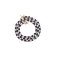 Cubic Zircon Micro Pave Brass Necklace, plated, micro pave cubic zirconia & for man 4mm Approx 18 Inch 