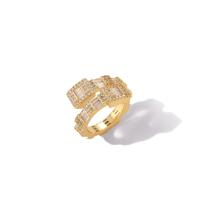Cubic Zirconia Micro Pave Brass Finger Ring, Geometrical Pattern, plated & micro pave cubic zirconia & for woman US Ring 