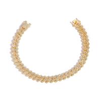 Cubic Zirconia Micro Pave Brass Jewelry Sets, Zinc Alloy, plated & for man & with rhinestone 20mm 