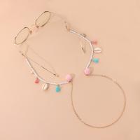 Zinklegierung Brillenkette, mit Seedbead, Anti-Skidding & für Frau, goldfarben, Länge:ca. 70 cm, verkauft von PC