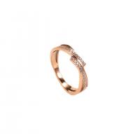 Нержавеющая сталь Rhinestone палец кольцо, Нержавеющая сталь 316, 18K позолоченный, ювелирные изделия моды & разный размер для выбора & Женский & со стразами, под розовое золото, продается PC