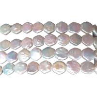Barock kultivierten Süßwassersee Perlen, Natürliche kultivierte Süßwasserperlen, Sechseck, Natürliche & DIY, weiß, Länge:37-40 cm, verkauft von Strang