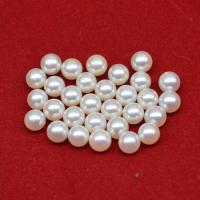 No Hole Cultured Freshwater Pearl Beads, Round, Natural & DIY white 