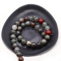 Blutstein Perlen, rund, DIY & verschiedene Größen vorhanden, gemischte Farben, Länge:ca. 38 cm, verkauft von Strang