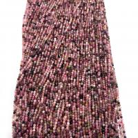 Natürlicher Turmalin Perlen, DIY & verschiedene Größen vorhanden & facettierte, gemischte Farben, Länge:ca. 38 cm, verkauft von Strang