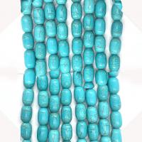 Synthetische Türkis Perlen, Synthetisches Blau Türkis, Eimer, DIY & verschiedene Größen vorhanden, blau, Länge:ca. 38 cm, verkauft von Strang