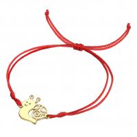 Fashion Jewelry Bracelet, Knot Cord, with 304 Stainless Steel, Snail, Vacuum Ion Plating, Unisex & adjustable Approx 15-30 cm 