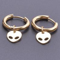 Stainless Steel Drop Earring, 304 Stainless Steel, Vacuum Ion Plating, fashion jewelry, golden 