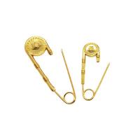 Safety Pin, Iron, gold color plated, DIY [