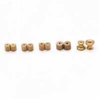 Brass Ear Nut Component, gold color plated, DIY golden 
