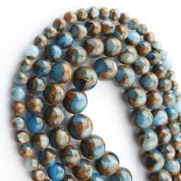 Einzelne Edelstein Perlen, Cloisonne-Stein, rund, DIY & verschiedene Größen vorhanden, verkauft von Strang