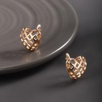 Zinc Alloy Leverback Earring, 18K gold plated, fashion jewelry & for woman & hollow, golden 