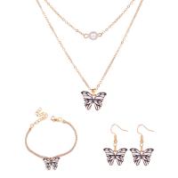 Fashion Zinc Alloy Jewelry Sets, bracelet & earring & necklace, with 1.97,2.09inch extender chain, gold color plated, three pieces & fashion jewelry & for woman Approx 16.06 Inch, Approx 6.54 Inch 