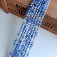Blauer Aventurin , rund, poliert, DIY, blau, 4mm, ca. 90PCs/Strang, verkauft von Strang