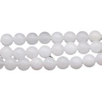 Weiße Chalcedon Perlen, Weiß Chalcedon, rund, DIY & verschiedene Größen vorhanden, keine, Länge:ca. 38 cm, verkauft von Strang