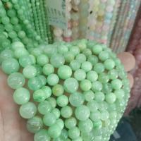 Cuentas de jade teñidos, Verde+Jade, Esférico, pulido, Bricolaje & diverso tamaño para la opción, verde, longitud:aproximado 38 cm, Vendido por Sarta