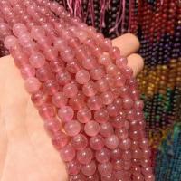 Gemischte Farbe Quarz Perlen, Strawberry Quartz, rund, DIY & verschiedene Größen vorhanden, Rosa, Länge:38 cm, verkauft von Strang
