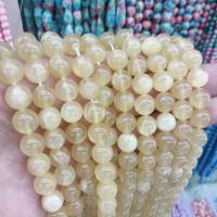 Gefärbte Jade Perlen, gelbe Jade, rund, DIY & verschiedene Größen vorhanden, gelb, Länge:ca. 38 cm, verkauft von Strang