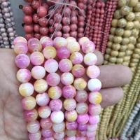 Gefärbte Jade Perlen, persische Jade, rund, DIY & verschiedene Größen vorhanden, gemischte Farben, Länge:ca. 38 cm, verkauft von Strang