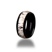 Titanium Steel Finger Ring, polished, fashion jewelry & Unisex black, 8mm 