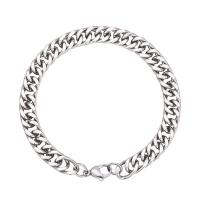Stainless Steel Chain Bracelets, 304 Stainless Steel, polished, fashion jewelry & Unisex, original color 