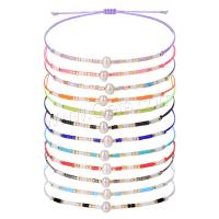 Bracelets Bijoux en verre, Seedbead, avec perle de plastique, fait à la main, réglable & pour femme, plus de couleurs à choisir, 2mm Environ 15-30 cm, Vendu par PC