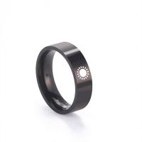Stainless Steel Finger Ring, 201 Stainless Steel, Sun, Vacuum Ion Plating, laser pattern & Unisex 