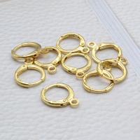 Messing Ohrring Tropfen Komponente, plattiert, DIY, goldfarben, 11.5x15mm, ca. 50PCs/Tasche, verkauft von Tasche