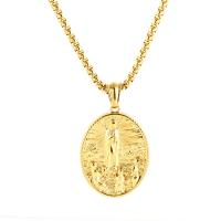 Stainless Steel Jewelry Necklace, 304 Stainless Steel, 18K gold plated, embossed & for man Approx 19.7 Inch 